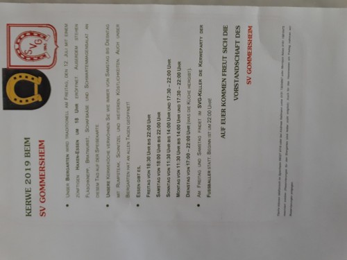 Kerwe beim SVG 2019