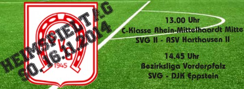 Heimspiele beider Mannschaften am 16,11.2014