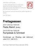 Freitagsessen Januar & Februar
